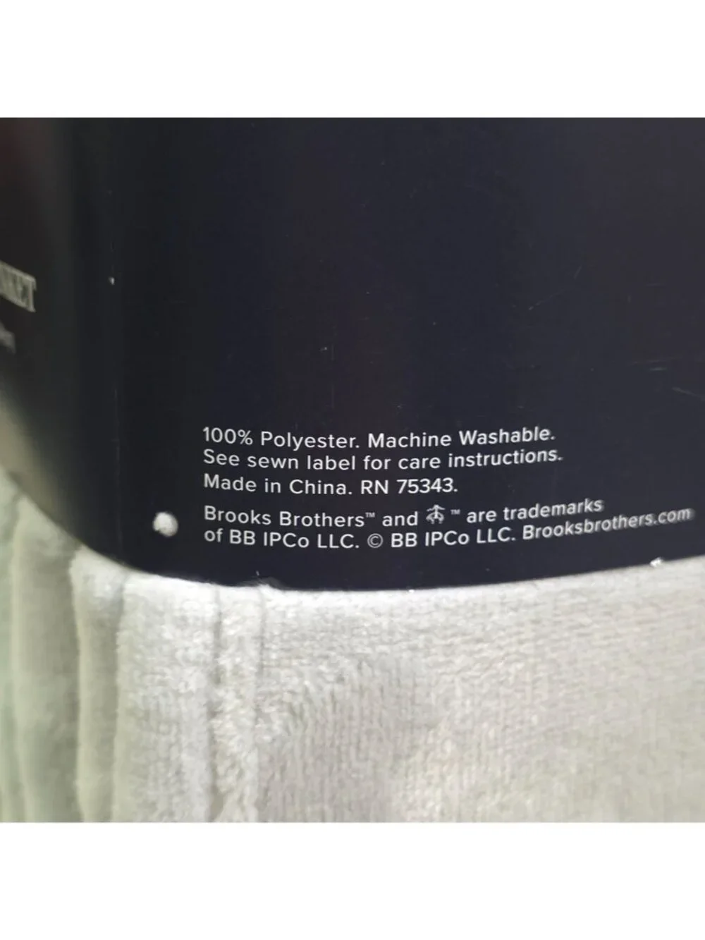 Brooks Brothers Oversized Luxe Plush Blanket Full/Queen 98